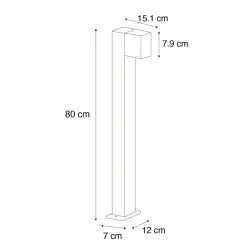 QAZQA staande buitenlampen baleno goudkleurig gu10
