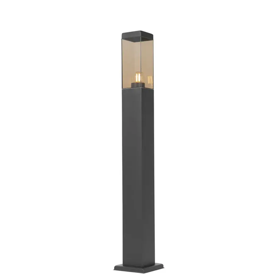 Staande Lampen-QAZQA staande buitenlampen malios bruin e27