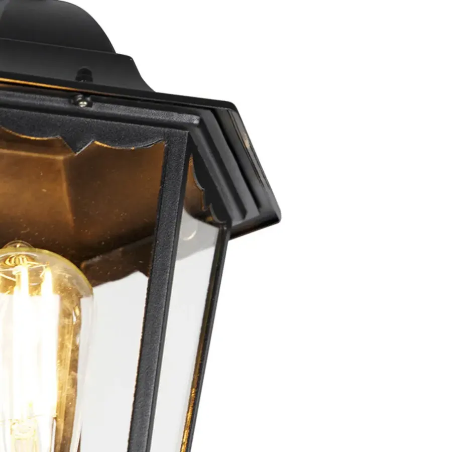 QAZQA staande buitenlampen havana zwart e27