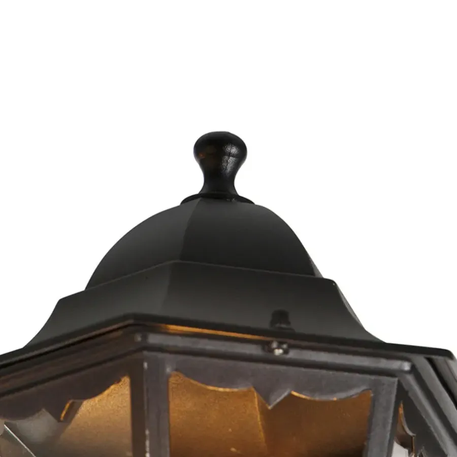 QAZQA staande buitenlampen havana zwart e27