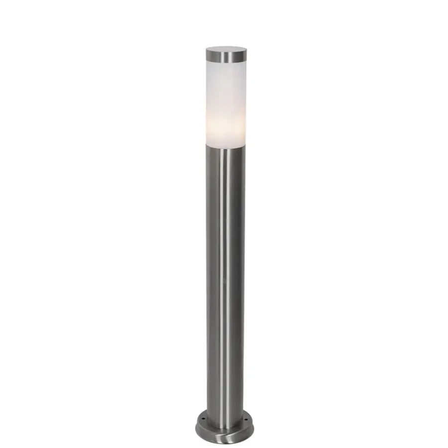 Staande Lampen-QAZQA staande buitenlampen rox zilverkleurig e27