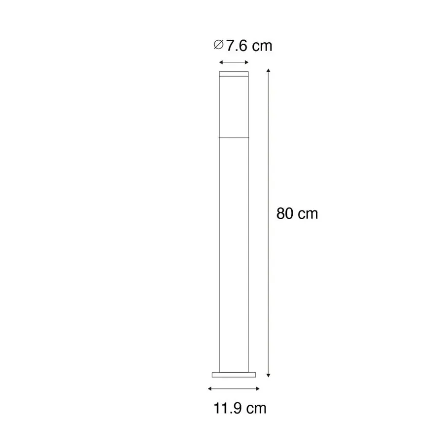 Staande Lampen-QAZQA staande buitenlampen rox zilverkleurig e27