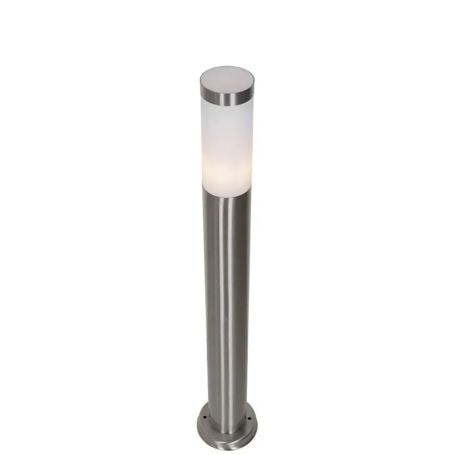Staande Lampen-QAZQA staande buitenlampen rox zilverkleurig e27