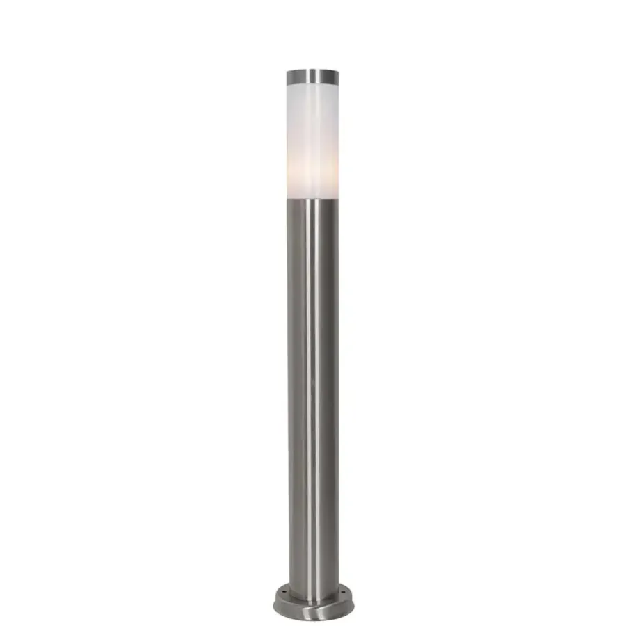 Staande Lampen-QAZQA staande buitenlampen rox zilverkleurig e27