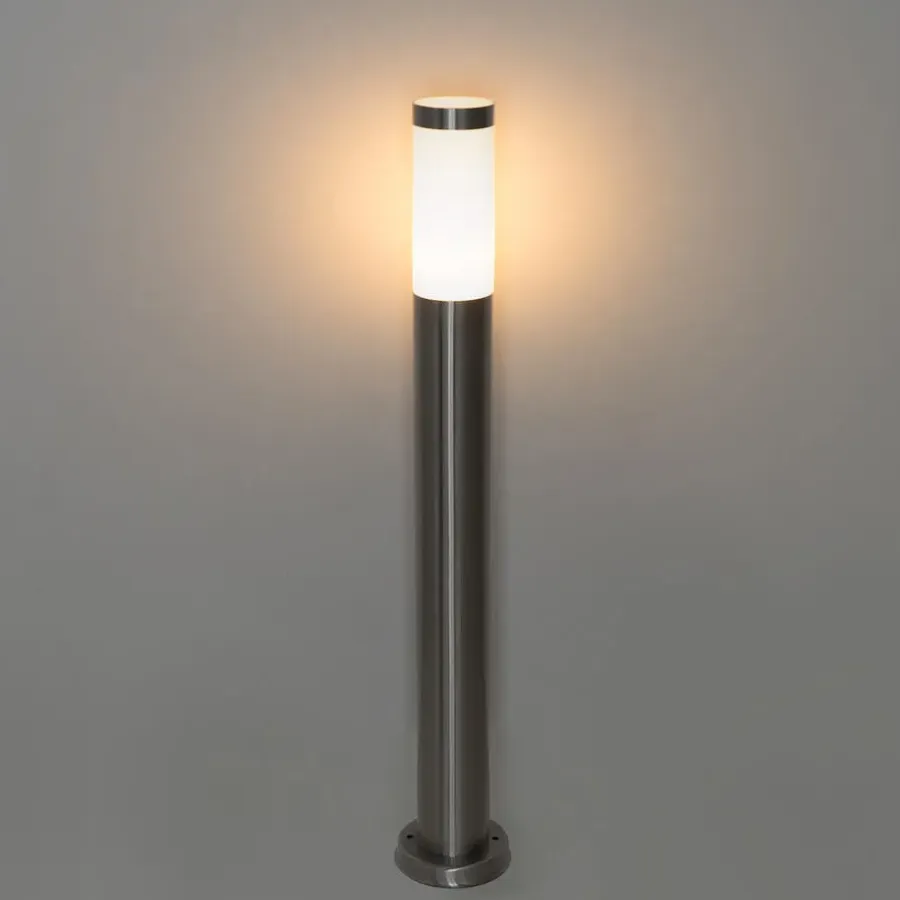 Staande Lampen-QAZQA staande buitenlampen rox zilverkleurig e27