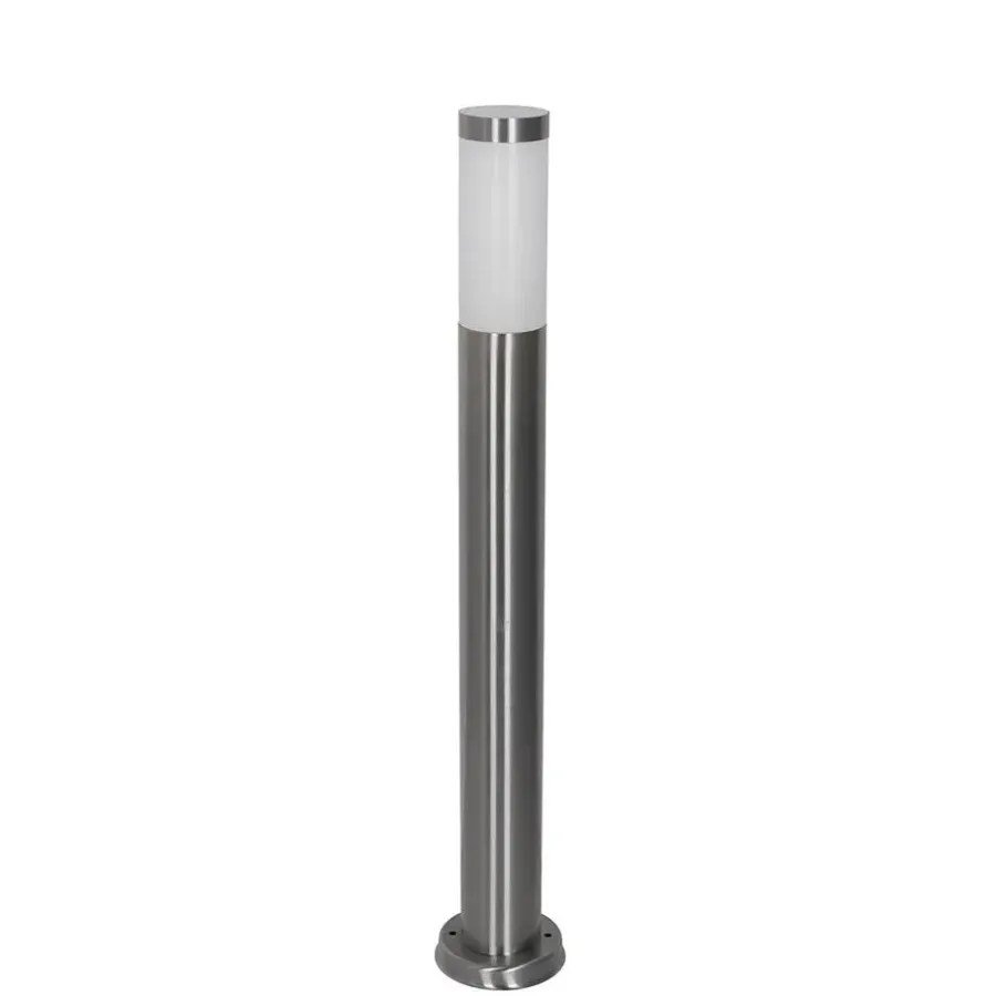 Staande Lampen-QAZQA staande buitenlampen rox zilverkleurig e27