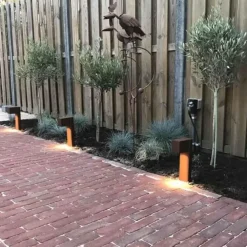 Staande Lampen-QAZQA staande buitenlampen baleno bronskleurig gu10