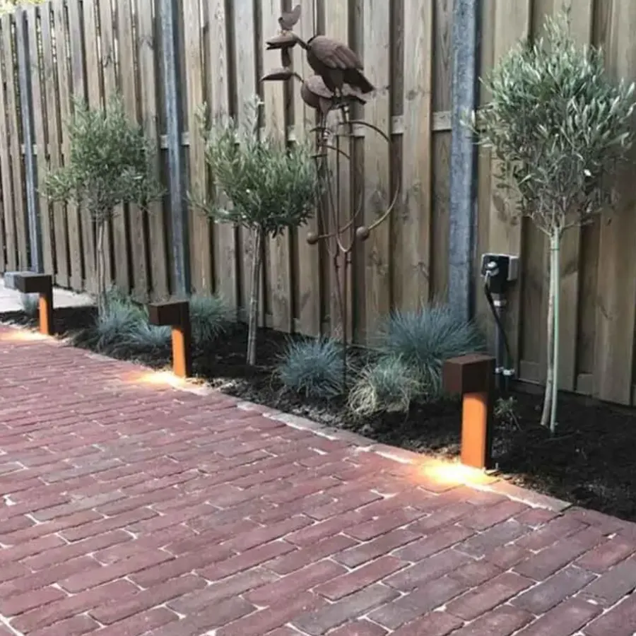 Staande Lampen-QAZQA staande buitenlampen baleno bronskleurig gu10