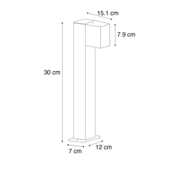 Staande Lampen-QAZQA staande buitenlampen baleno bronskleurig gu10