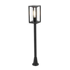 QAZQA staande buitenlampen charlois zwart e27