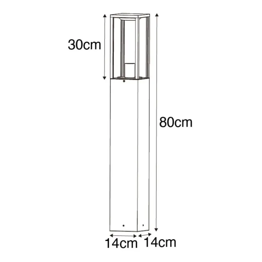 QAZQA staande buitenlampen charlois bronskleurig e27
