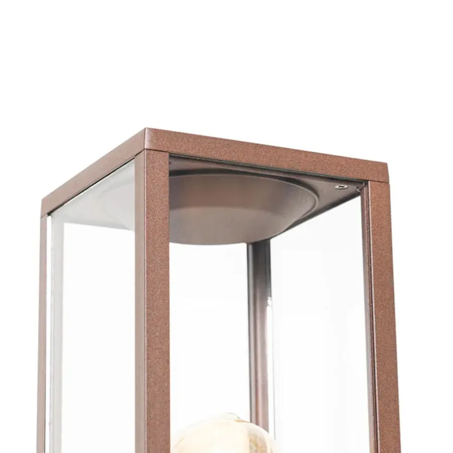 QAZQA staande buitenlampen charlois bronskleurig e27