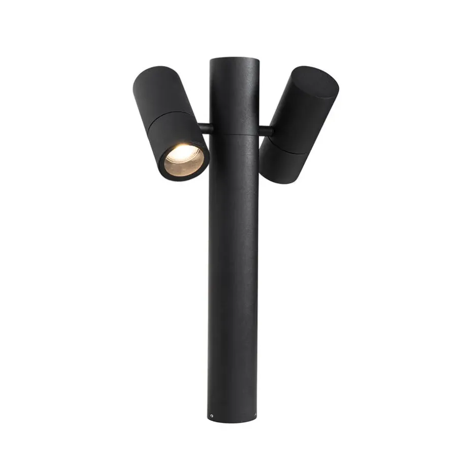 QAZQA staande buitenlampen duo zwart gu10