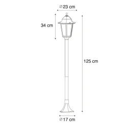 QAZQA staande buitenlampen new orleans groen e27