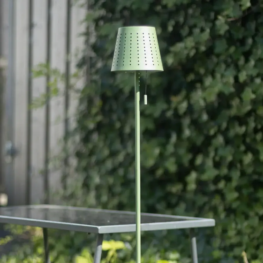 Staande Lampen-QAZQA staande buitenlampen ferre groen geïntegreerde led