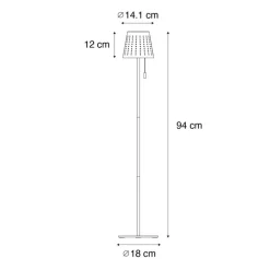 Staande Lampen-QAZQA staande buitenlampen ferre groen geïntegreerde led