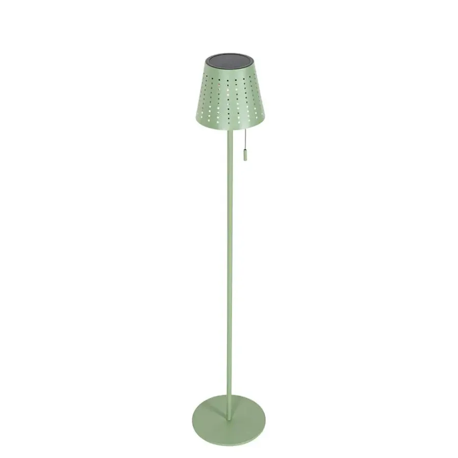 Staande Lampen-QAZQA staande buitenlampen ferre groen geïntegreerde led