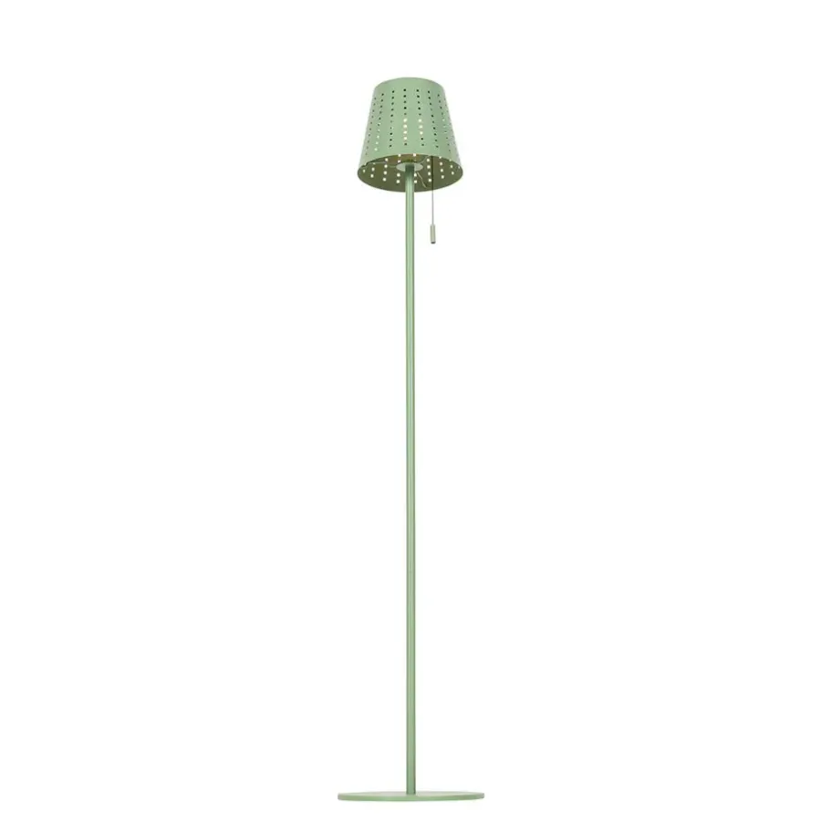 Staande Lampen-QAZQA staande buitenlampen ferre groen geïntegreerde led