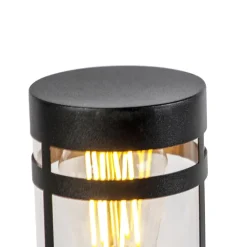 Staande Lampen-QAZQA staande buitenlampen gleam zwart e27