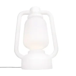 Staande Lampen-QAZQA staande buitenlampen storm wit e27