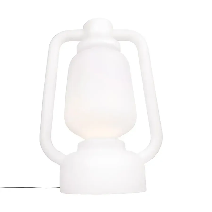 Staande Lampen-QAZQA staande buitenlampen storm wit e27