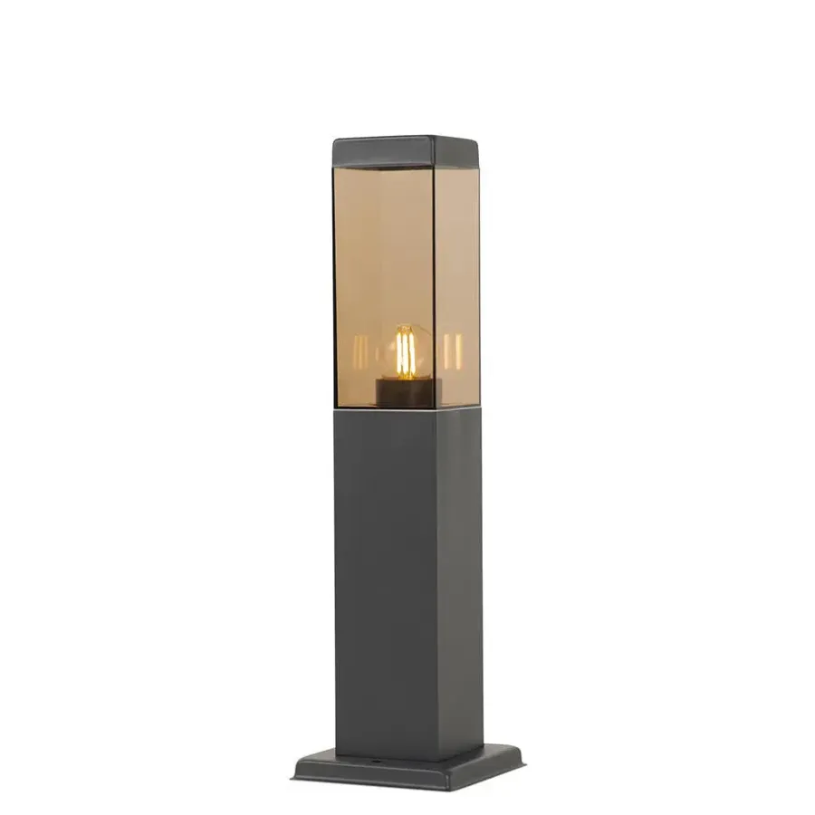 Staande Lampen-QAZQA staande buitenlampen malios bruin e27