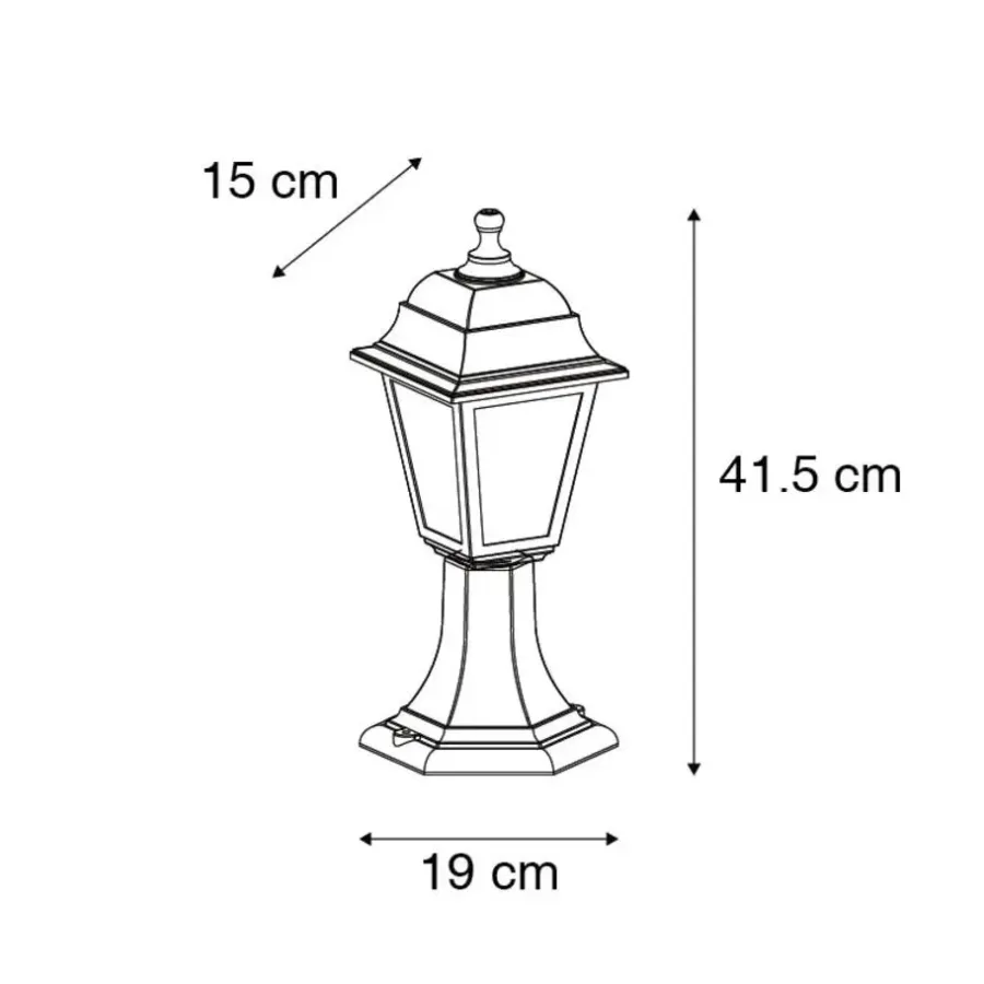 Staande Lampen-QAZQA staande buitenlampen capital zwart e27