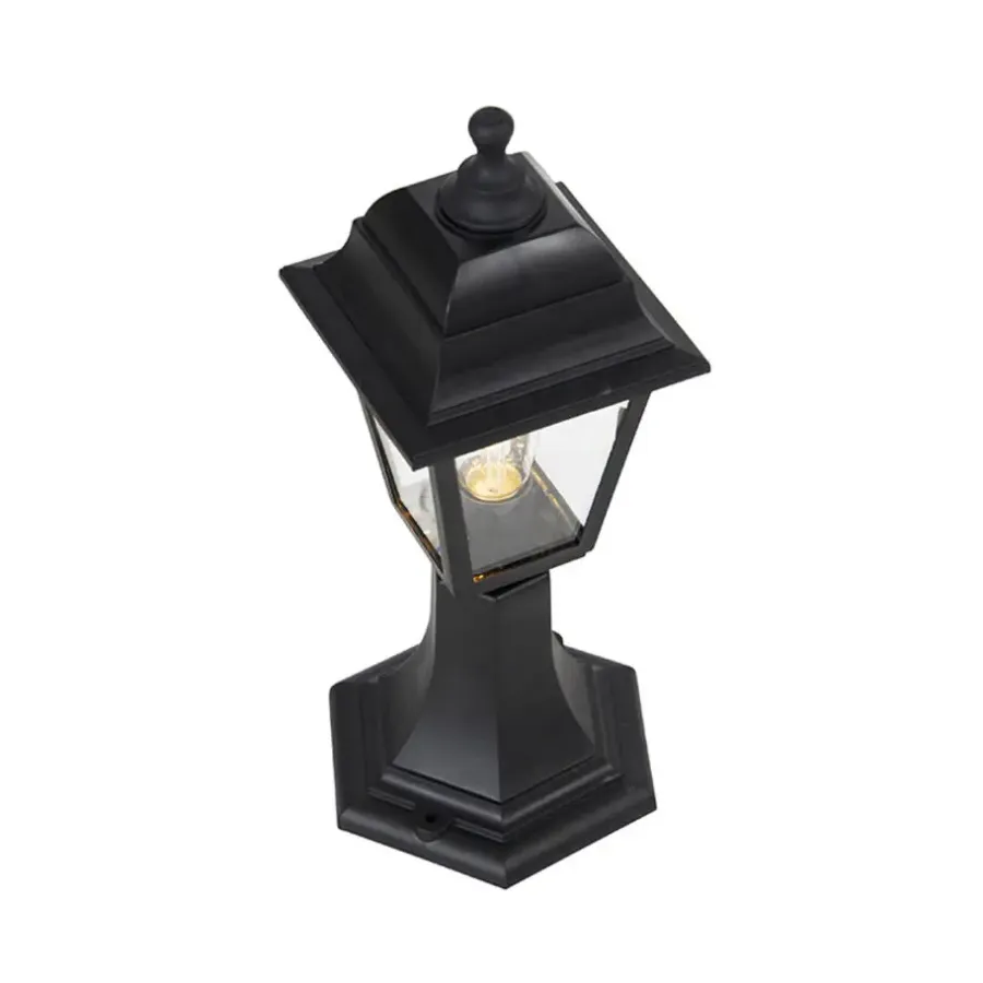 Staande Lampen-QAZQA staande buitenlampen capital zwart e27