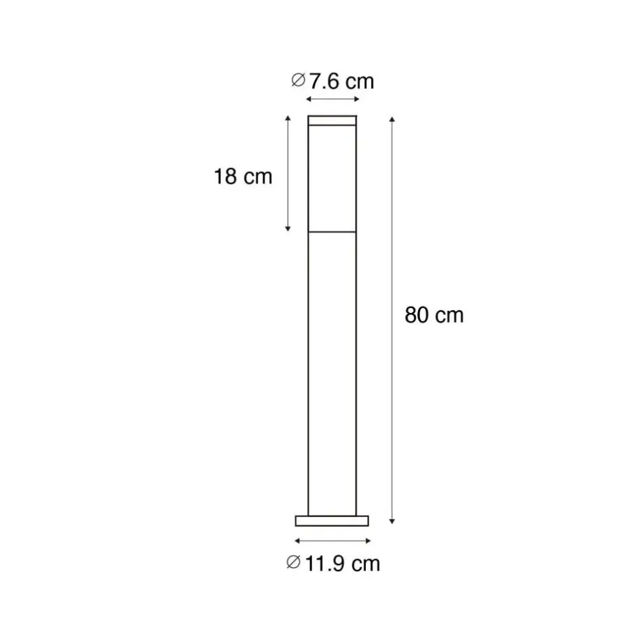QAZQA staande buitenlampen rox bronskleurig e27