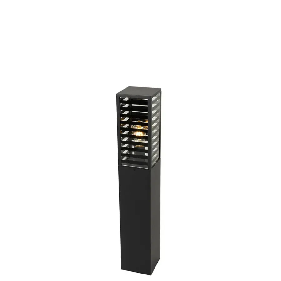 QAZQA staande buitenlampen reims zwart e27