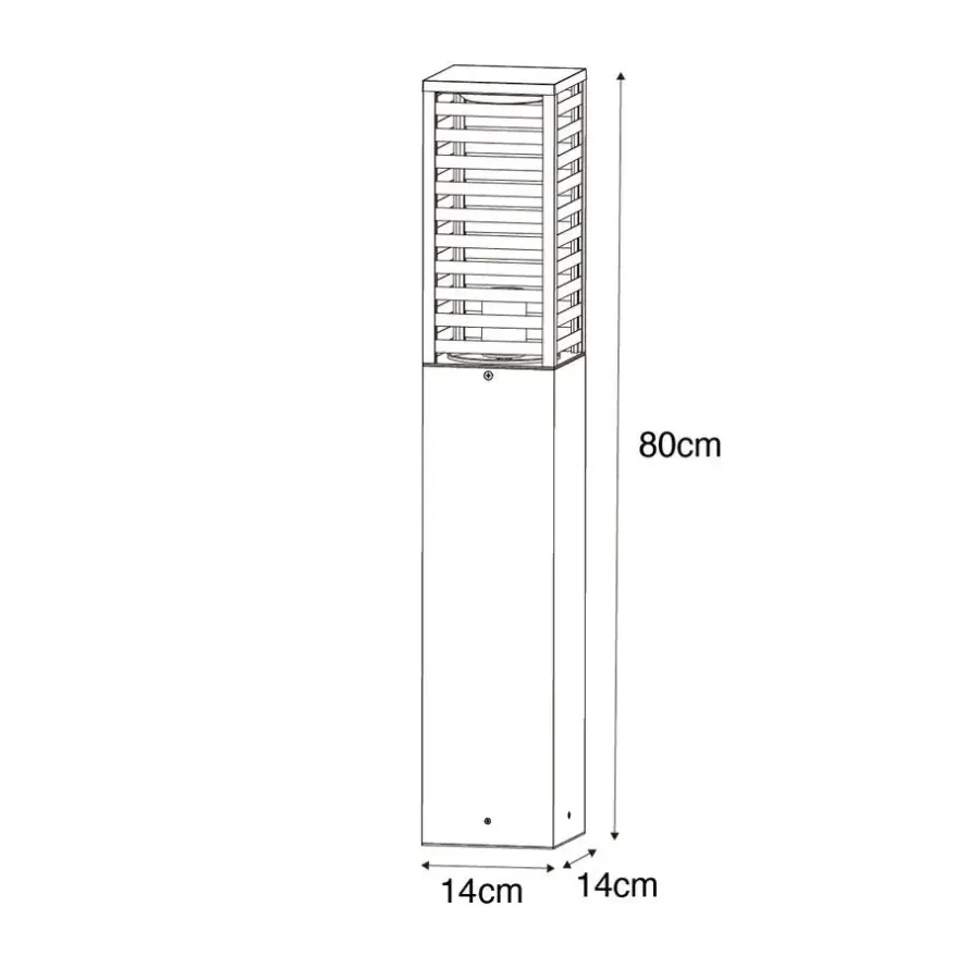 QAZQA staande buitenlampen reims zwart e27
