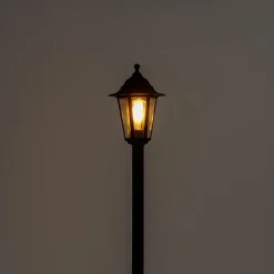 QAZQA staande buitenlampen new haven zwart e27