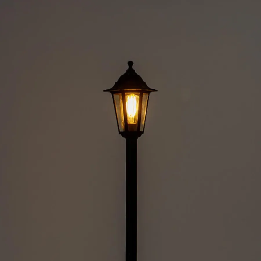 QAZQA staande buitenlampen new haven zwart e27