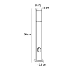 QAZQA staande buitenlampen malios bronskleurig e27