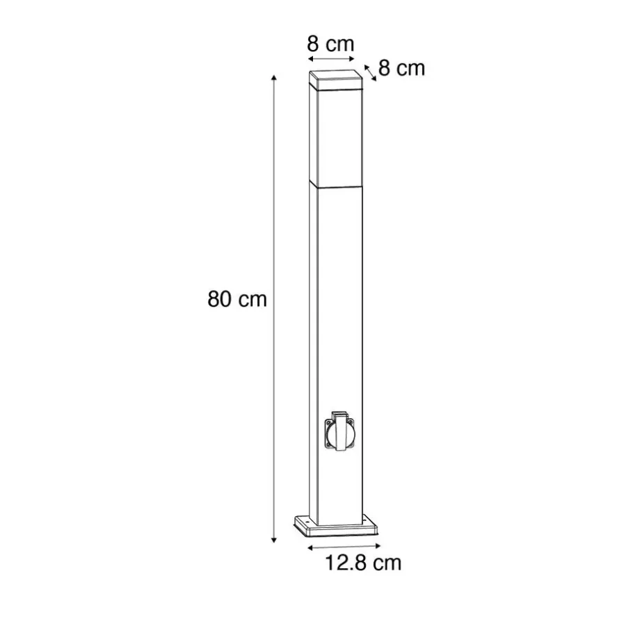 QAZQA staande buitenlampen malios bronskleurig e27