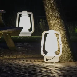 Staande Lampen-QAZQA staande buitenlampen storm wit e27