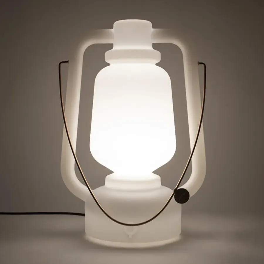 Staande Lampen-QAZQA staande buitenlampen storm wit e27
