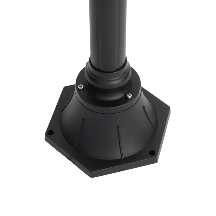 QAZQA staande buitenlampen berta zwart e27