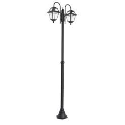 QAZQA staande buitenlampen berta zwart e27