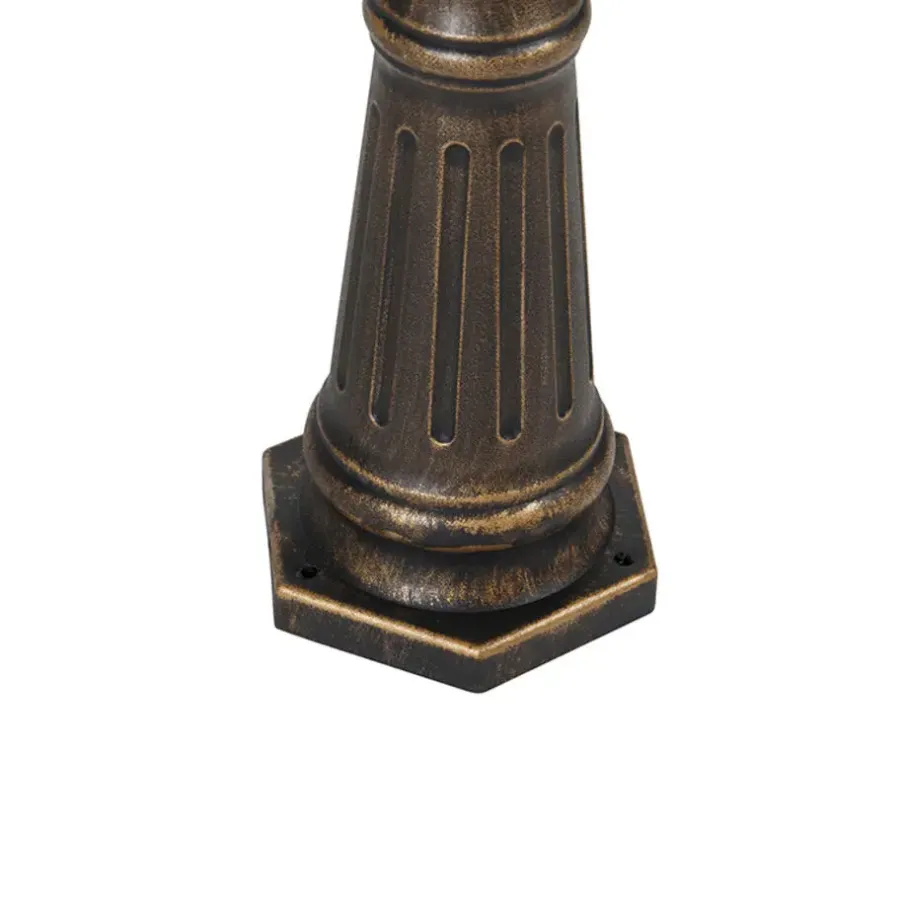 QAZQA staande buitenlampen new haven goudkleurig e27