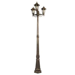 QAZQA staande buitenlampen new haven goudkleurig e27