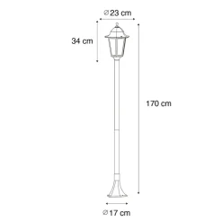 QAZQA staande buitenlampen new orleans groen e27