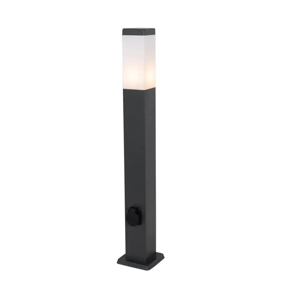 Buitenverlichting|Staande Lampen-QAZQA staande buitenlampen malios zwart e27