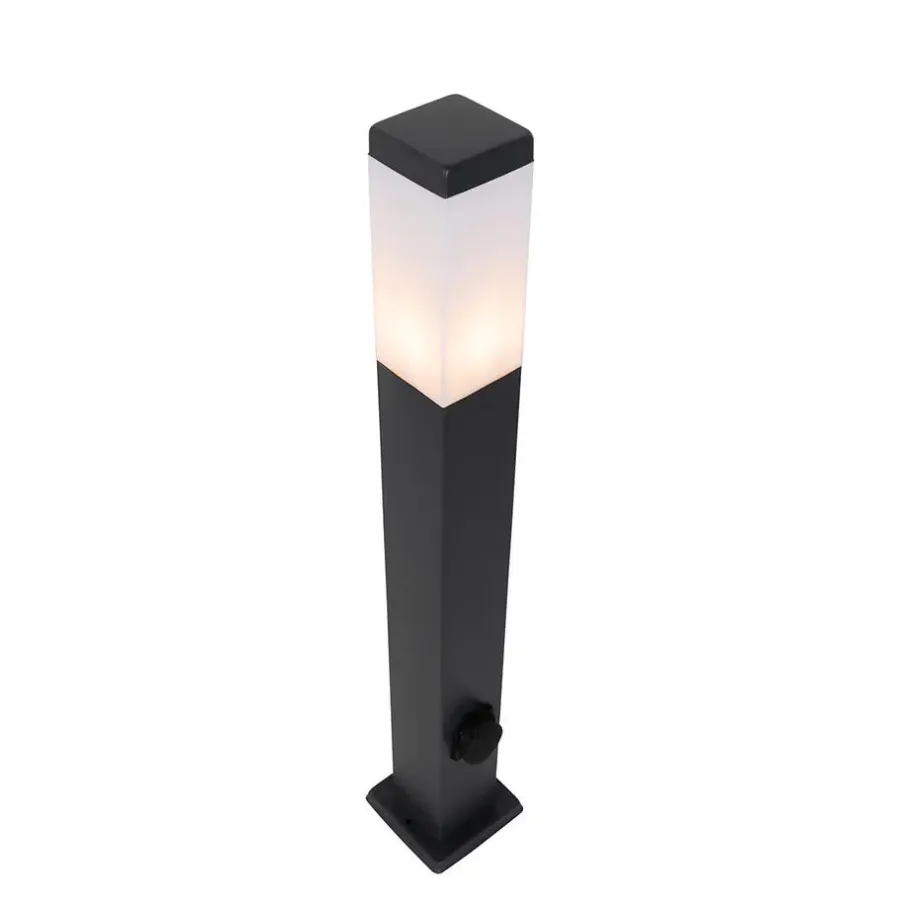Buitenverlichting|Staande Lampen-QAZQA staande buitenlampen malios zwart e27
