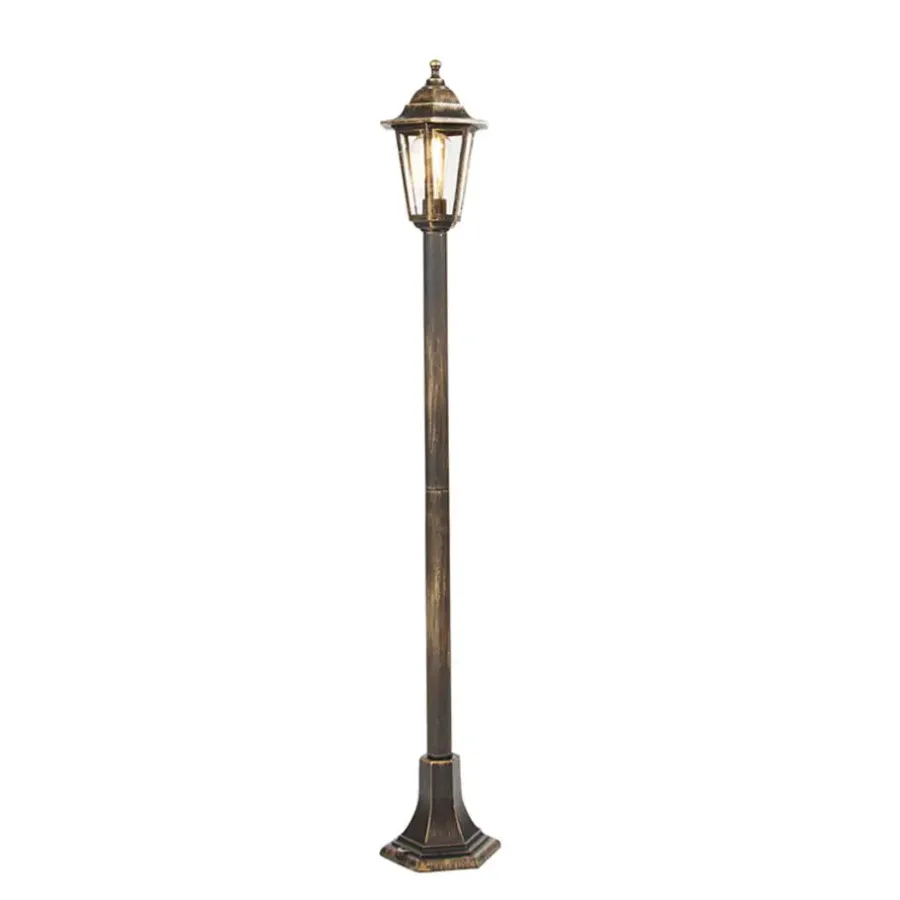 Staande Lampen-QAZQA staande buitenlampen new haven goudkleurig e27