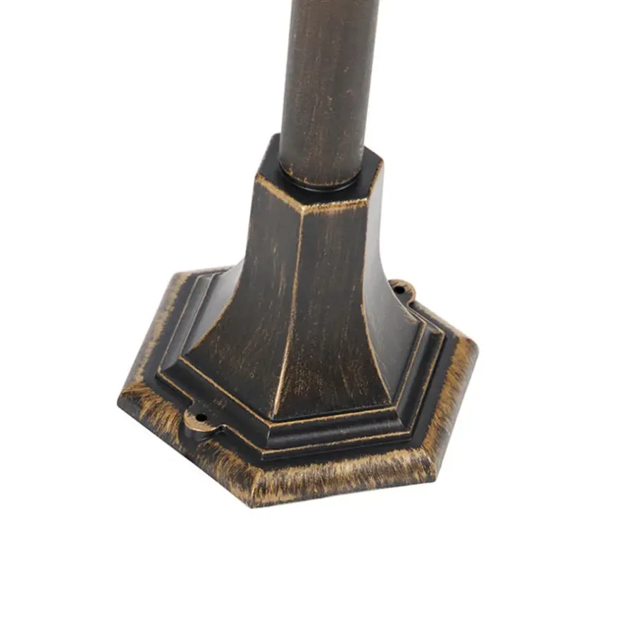 Staande Lampen-QAZQA staande buitenlampen new haven goudkleurig e27