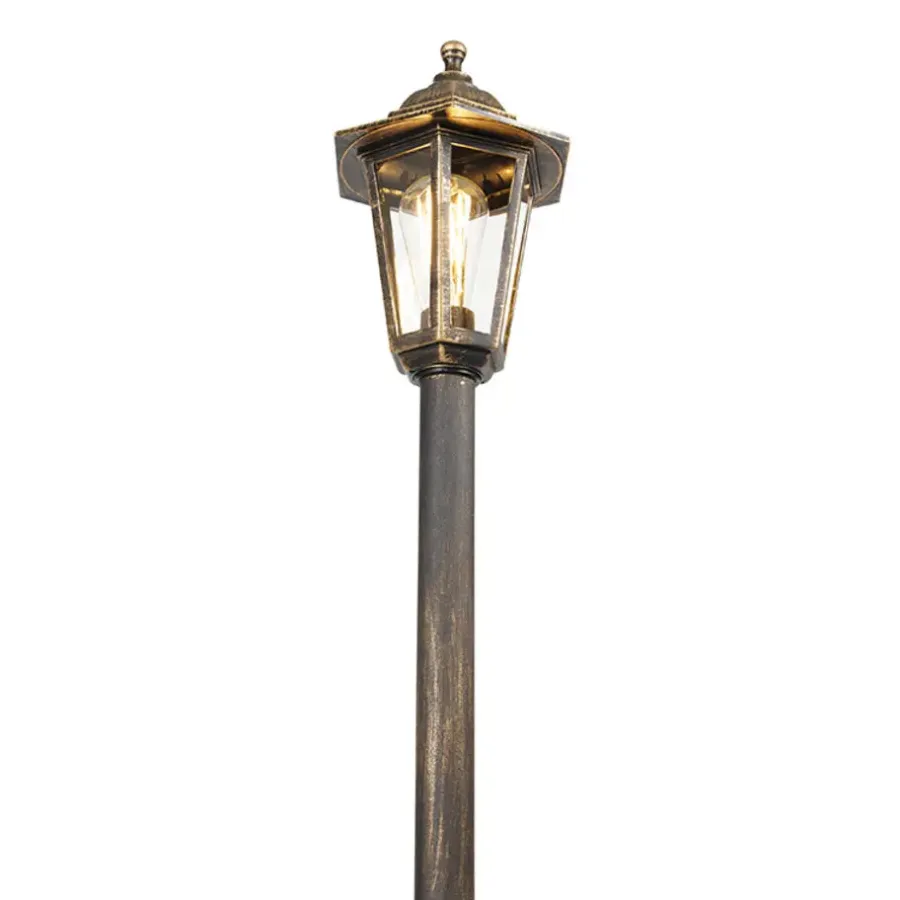Staande Lampen-QAZQA staande buitenlampen new haven goudkleurig e27