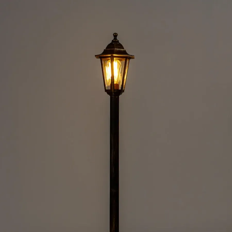 Staande Lampen-QAZQA staande buitenlampen new haven goudkleurig e27