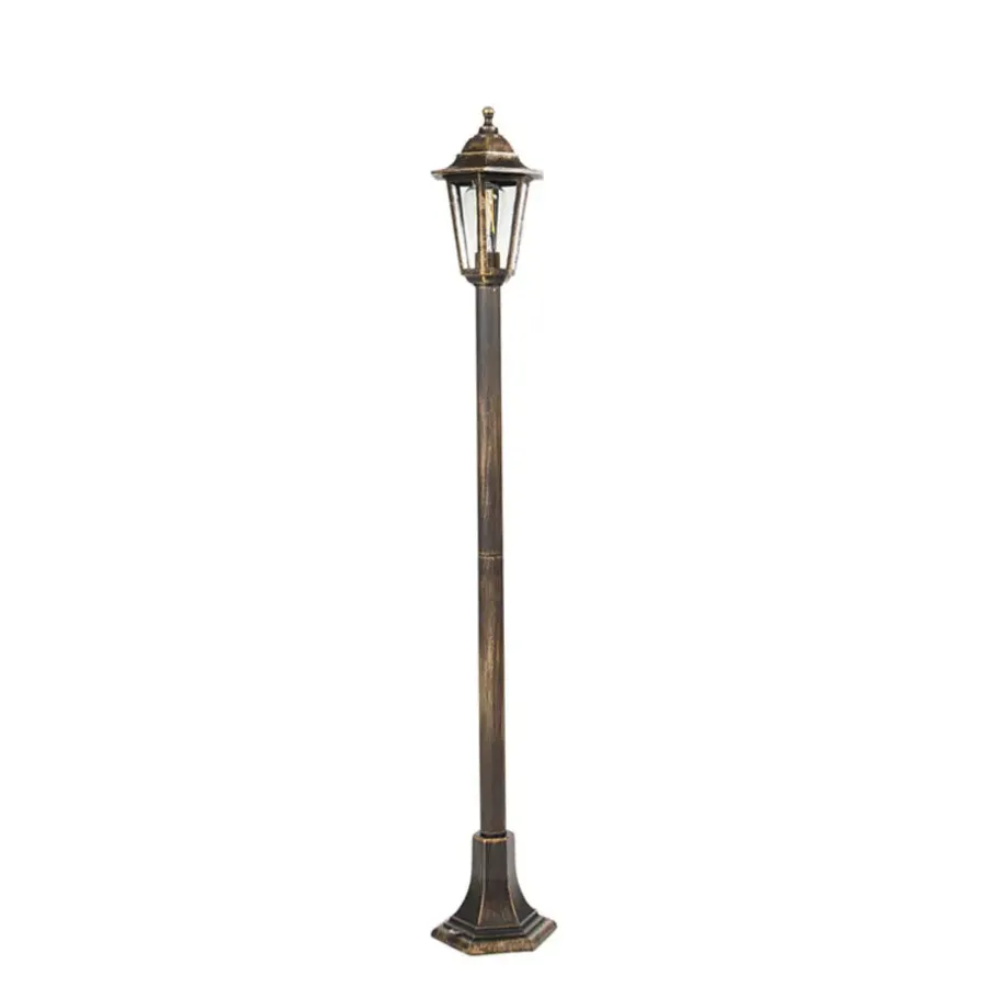Staande Lampen-QAZQA staande buitenlampen new haven goudkleurig e27