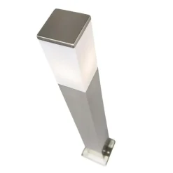 Buitenverlichting|Staande Lampen-QAZQA staande buitenlampen malios zilverkleurig e27
